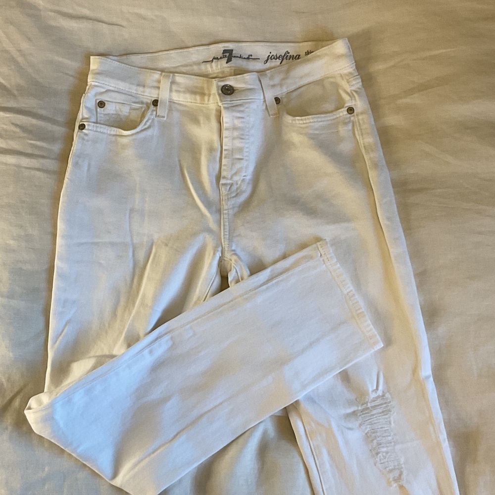 7 For All Mankind Josefina White Women's Jeans